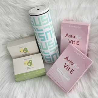 โปร 2,700 จากราคาปกติ 5,068 บาท : Avonize Avocado Oil plus Garlic Oil 2 กล่อง + Avonize Asta Plus Vit E 2 กล่อง และแก้วเก็บความเย็นสีขาว พาดลาย รัก มิ้นท์ทูโทน 1 ใบ