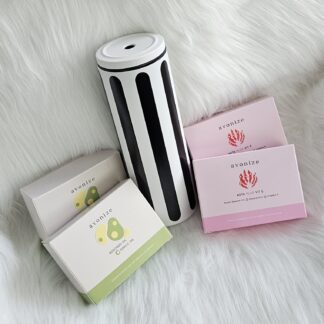 โปรพิเศษ แก้วเก็บความเย็น สีขาว พาดลายเส้นตั้งสีดำ + Avonize Avocado Oil Plus Garlic Oil 2 + Avonize Asta Plus Vit E 2