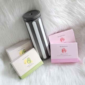 โปรพิเศษ แก้วเก็บความเย็น สีดำ พาดลายเส้นตั้งสีขาว + Avonize Avocado Oil Plus Garlic Oil 2 + Avonize Asta Plus Vit E 2