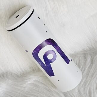 แก้วเก็บความเย็นสีขาว ลาย ค กาแล็คซี่ ม่วง 600 ml.