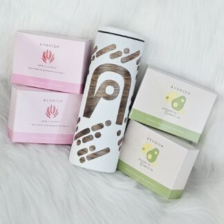 โปรพิเศษ แก้วเก็บความเย็นสีขาว ลาย ค ไม้สักทอง + Avonize Avocado Oil Plus Garlic Oil 2 + Avonize Asta Plus Vit 2