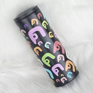 แก้วเก็บความเย็น สีดำ ลาย ค สนุก 600 ml.