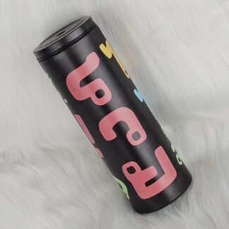 แก้วเก็บความเย็น สีดำ ลาย รวยไม่ไหวล้าววว สีดำ 600 ml.