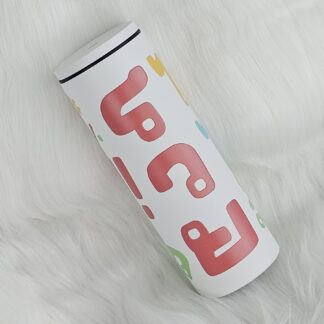 แก้วเก็บความเย็น สีขาว ลาย รวยไม่ไหวล้าววว สีดำ 600 ml.