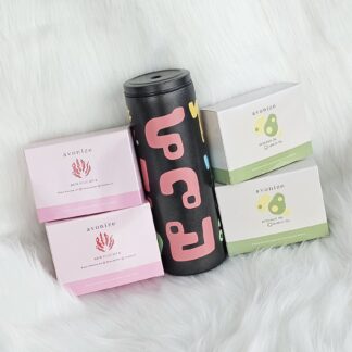 โปรพิเศษ แก้วเก็บความเย็น สีดำ ลาย รวยไม่ไหวล้าววว + Avonize Avocado Oil Plus Garlic Oil 2 + Avonize Asta Plus Vit 2